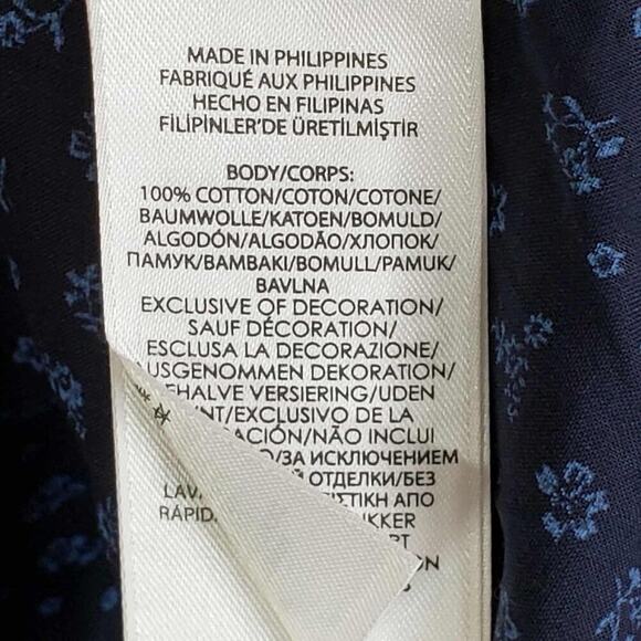 Polo Ralph Lauren Oxford Shirt Mens Size Large L Button Down Blue Floral Slim - Picture 9 of 11